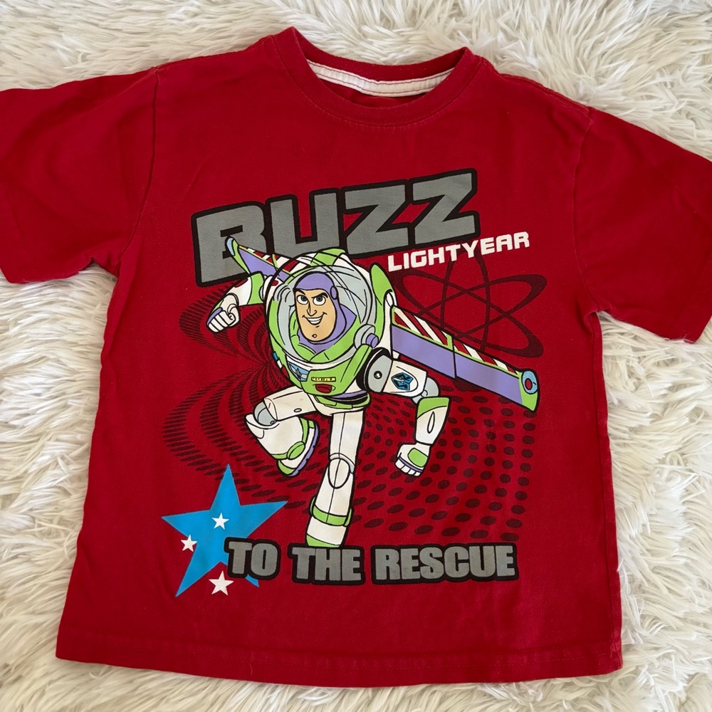 Disney Red Buzz Lightyear Short Sleeve Tee vintage